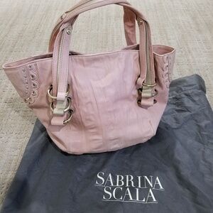 Sabrina Scala Satchel Leather Handbag